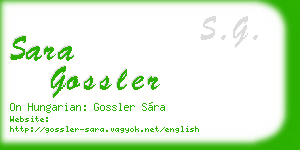 sara gossler business card